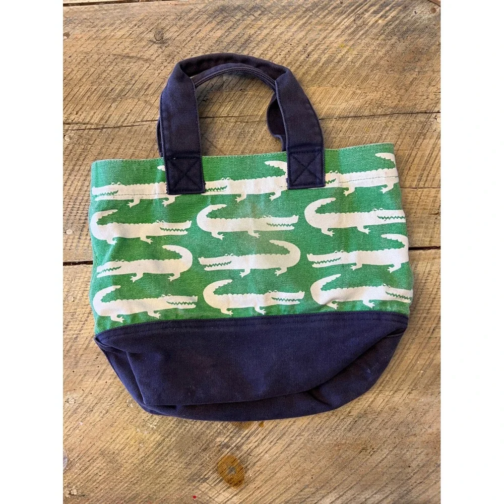 Pottery‎ Barn Kids Mini Tote Bag Kids OS Green Good Alligator Canvas Print